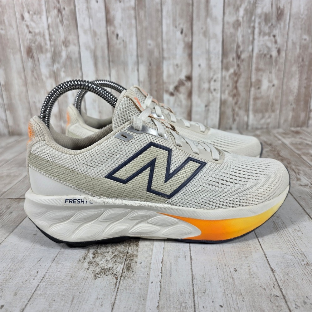 New Balance Fresh Foam 520 v8 Womens Running Shoes Cream Navy Orange W520LG8 7.5